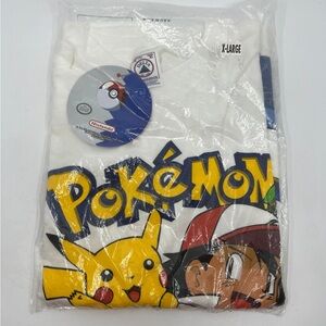 Vintage Pokemon Shirt  Pikachu Ash Ketchum Nintendo Anime Made USA 90s XL Youth